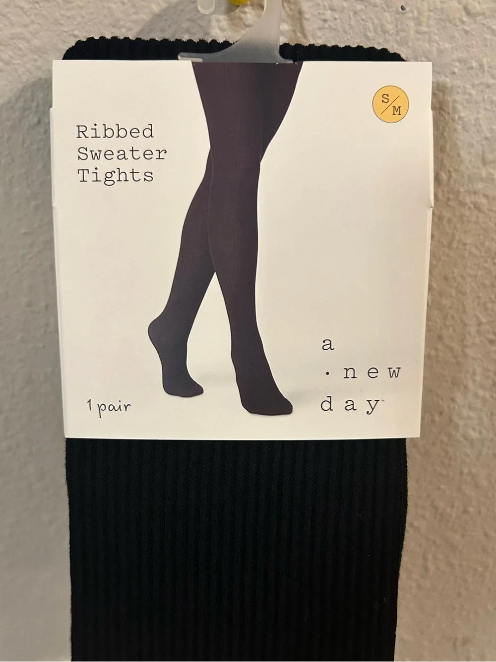 a new day Ribbed Sweater Tights - Black Set of 2